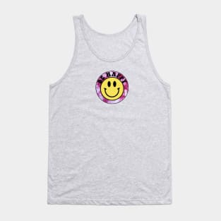 Pink Tie Dye Be Happy Tank Top